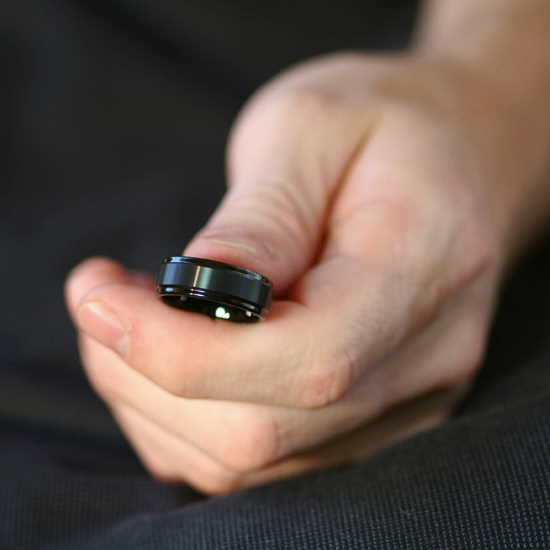 black rings for weddings