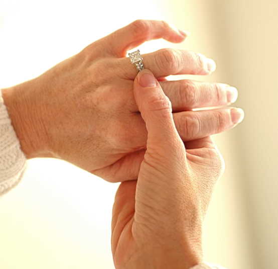 Wedding ring on right hand widow clearance